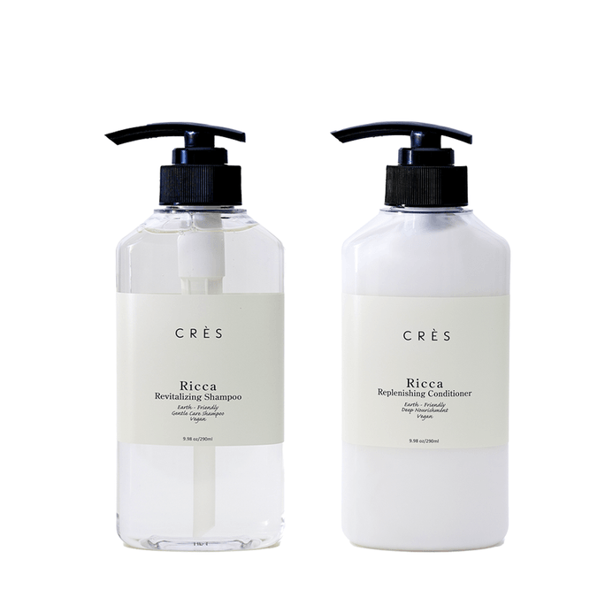 CRES 리카 리플레니싱 샴푸(290ml) + 컨디셔너(290ml) 세트(일본)