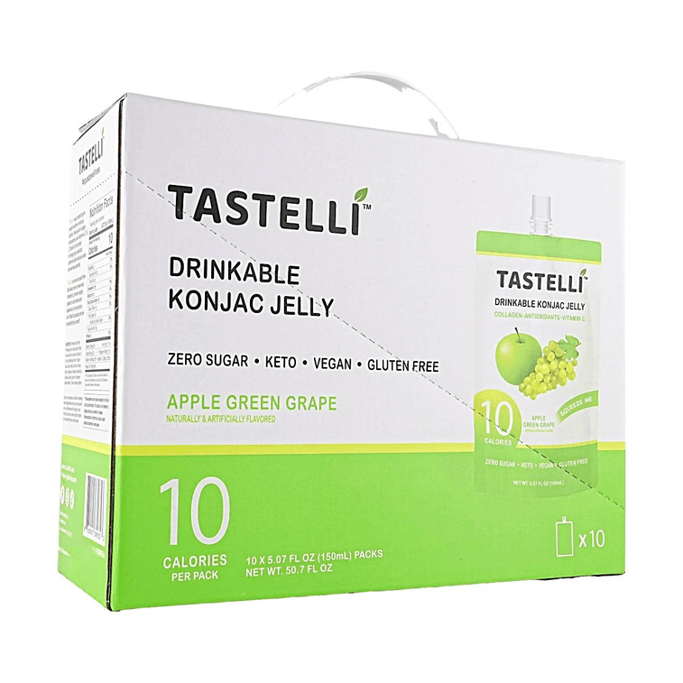 마시는 곤약 젤리, 사과/청포도 맛, 10팩, 150ml (50.7 fl oz)【설탕 0%, 저칼로리, 비건】【콜라겐 & 비타민 C 함유】 4