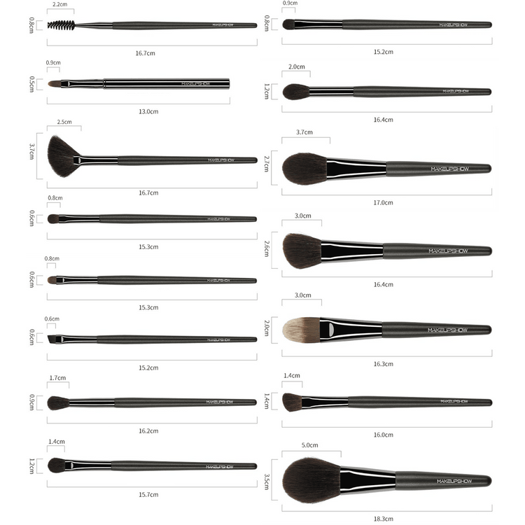 MAKEUPSHOW Xiaomeiyao プロフェッショナル 15 ピース 動物毛 メイク