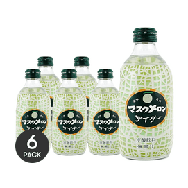 Muskmelon Cider,Fruit Soft Drink,Carbonated Drink ,10.14 fl oz *6【6 Pack】