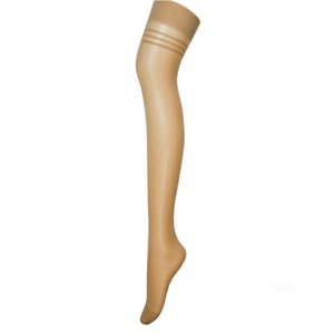 【中国直邮】 宝娜斯 半截长筒丝袜 超薄防勾丝 中长打底过膝丝袜 咖色3双