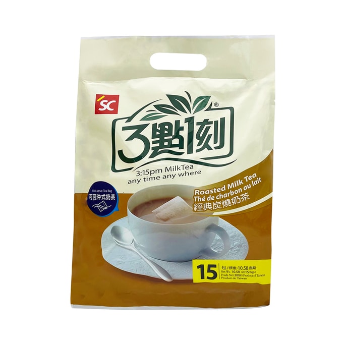 [台灣直郵] 3點一刻 經典-炭燒奶茶 20g*15入
