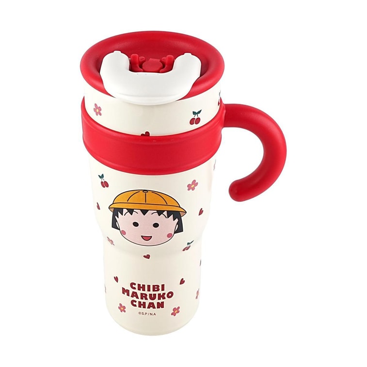 Co-marqué avec Cherry Maruko, Mega Straw Cup Ice Cup Grande Capacité Tasse Isolée avec Isolation en Acier Inoxydable 316 8