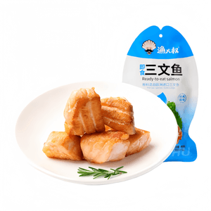 【中國直郵】 漁大叔 鮭魚開袋即食健身代餐高蛋白(約8小包)48g*1袋