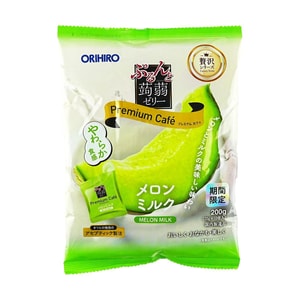 日本ORIHIRO 蒟蒻果凍 密瓜牛奶味 10枚入 200g【低卡0脂】【季節限定】