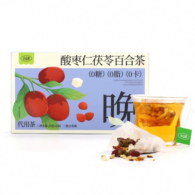 【新口味來襲】小山弄 酸棗仁茯苓百合茶 獨立小包裝免煮茶包 養生花草茶包 33克(6袋)