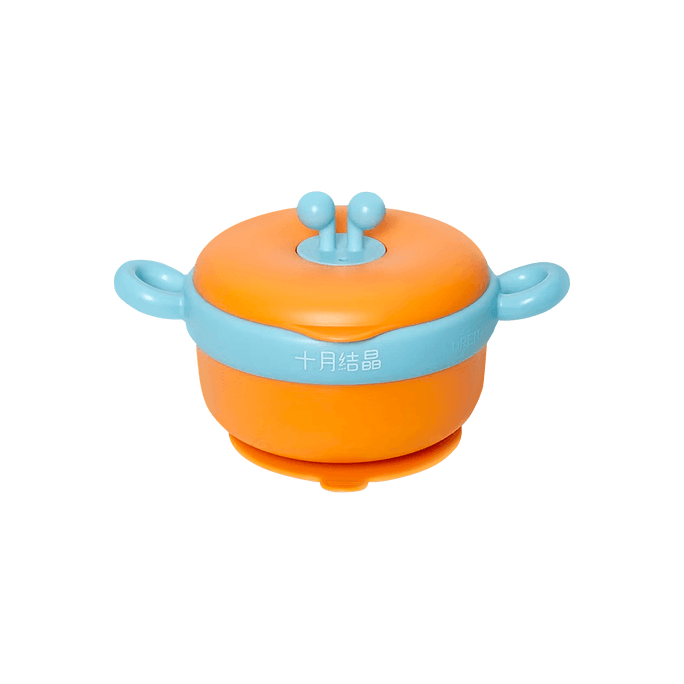 Baby Dinnerware Detachable and Washable insulated Bowl Set Orange