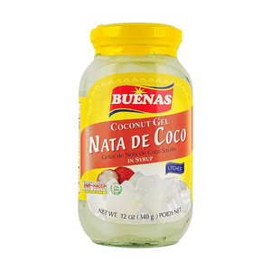 Coconut Gel In Syrup- Nata De Coco, Lychee Flavor, 12 oz 【Ready To Eat】【For Dessert, Bakery and Milk Tea】