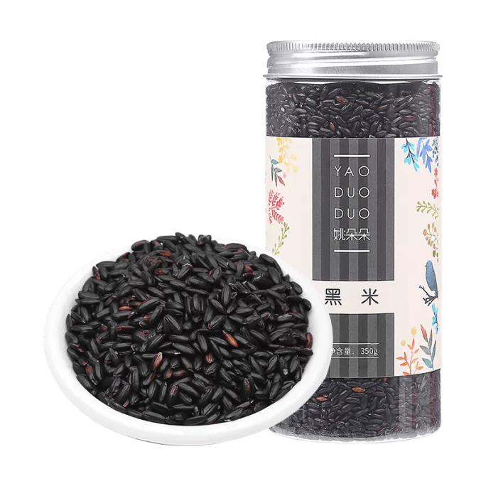 [중국직배송] 야오둬둬 흑미 염색되지 않은 동북농가 통곡물 잡곡 흑미죽 350g