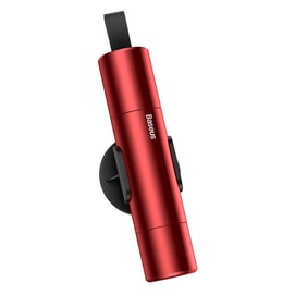 Car Safety Hammer Window Glass Breaker Seat Belt Cutter Knife Life-Saving Escape Emergency Tool Red 1 pc