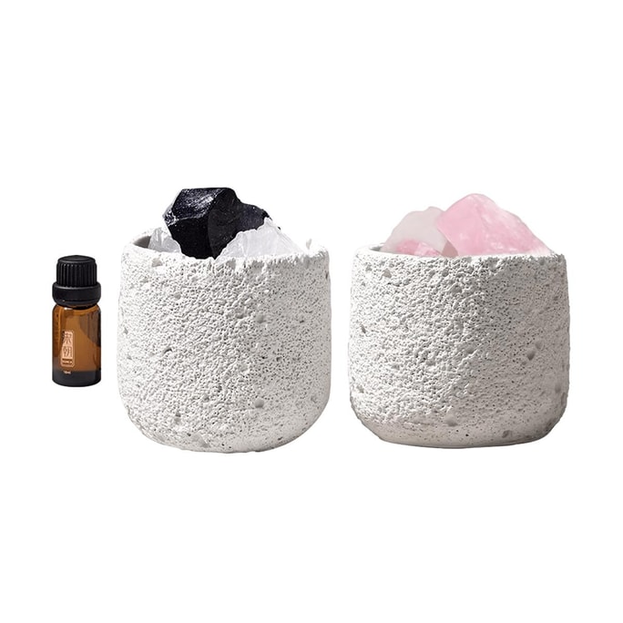 宋朝 冷山系列扩香石套装摆件 送礼好物  清新禅茶+花间漫步 容器*2 晶石*2袋 精油*2【超值2件套】