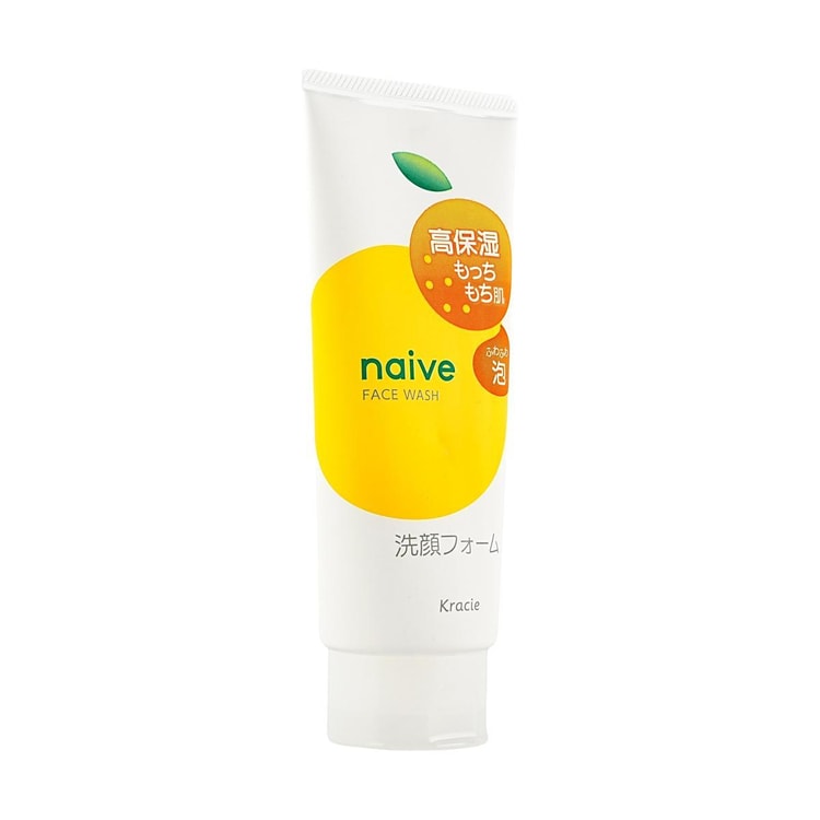 KRACIE Naive Facial Cleansing Foam, 4.6 oz.Yuzu Scent - For Dry