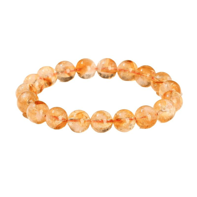 Hangzhou  Natural Yellow Pagoda Crystal Bracelet for Attracting Wealth, Bringing Good Luck, and Improving Fortune bead size 8mm