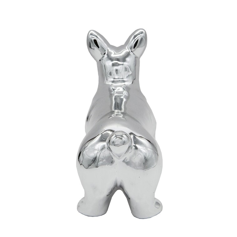  Petorama 站姿柯基陶瓷狗家居擺飾-銀色 4