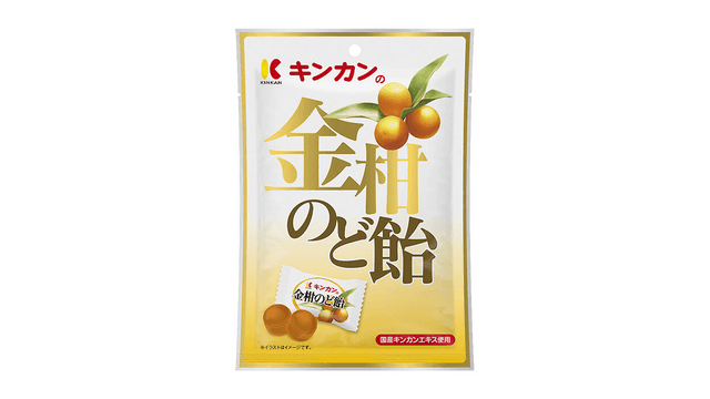 日本直邮】 日本 KINKAN 金冠 金橘润喉糖 80克 四种提取物制成的甜度
