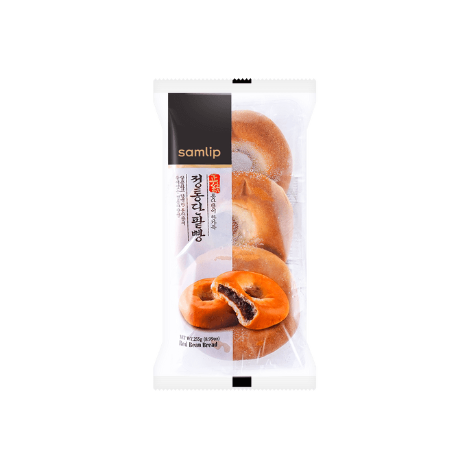 【冷冻】韩国SAMLIP三立 甜甜圈面包 红豆沙夹心口味 3枚入 255g