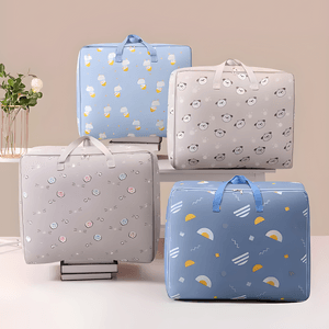 キルト収納バッグ、ブルージオメトリ、特大