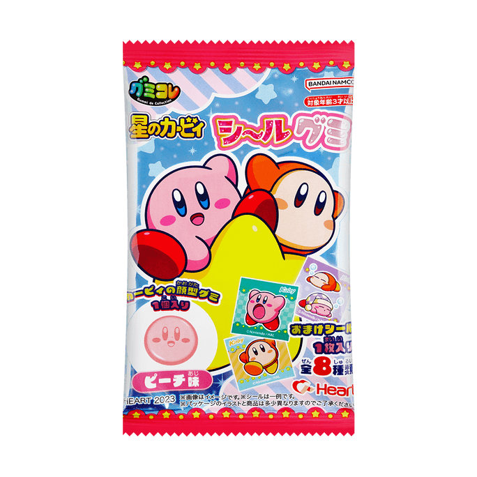 日本HEART 星之卡比系列 软糖果 水蜜桃味 15g【赠随机贴纸】