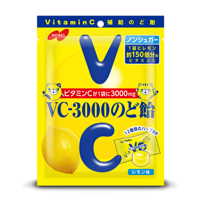 Nobel VC-3000 throat lozenges 90g lemon flavor