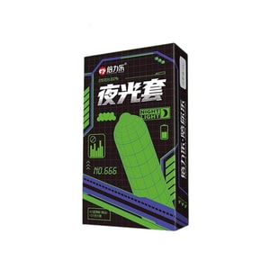 【中國直郵】 倍力樂 夜光避孕套 夜光初體驗 1盒裝 男用 螢光 情趣 發光套 女士不掉色 保險套 【3只夜光+4隻倍薄】