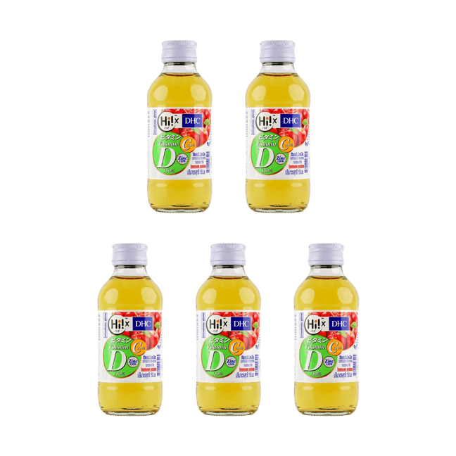 Vitamin D 150% + Vitamin C 200% + Zinc 120% brightening Drink, Apple Flavor, 5.07 fl oz * 5 bottles [Value Pack]