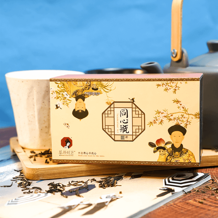 【江南茶饮】【全美超低价】茶颜悦色 方罐冷泡茶 同心瓶礼盒 蜜桃乌龙味+桂花乌龙味 40g 5