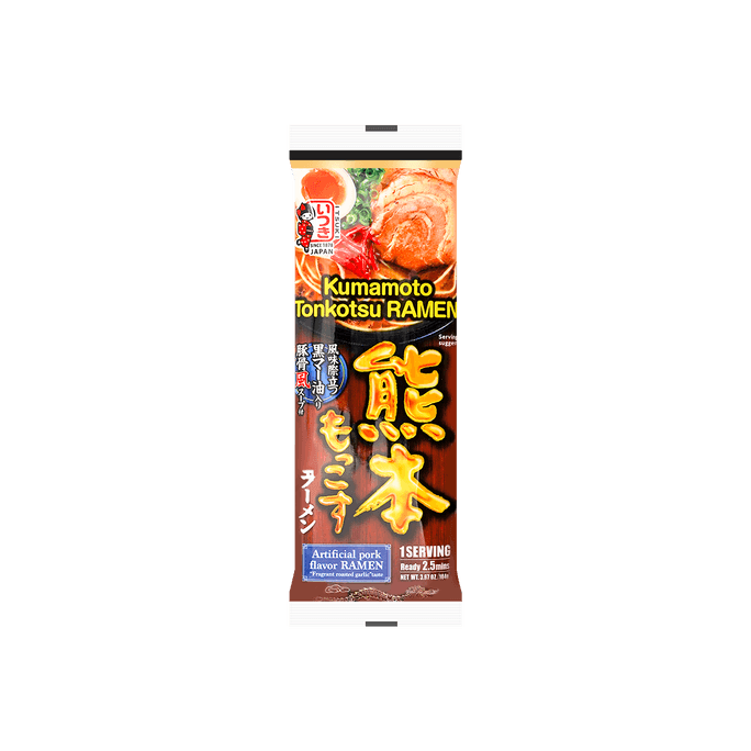 【역대 최고의 라면】구마모토 목코스 일본 라면 흑참깨 마늘맛 104g