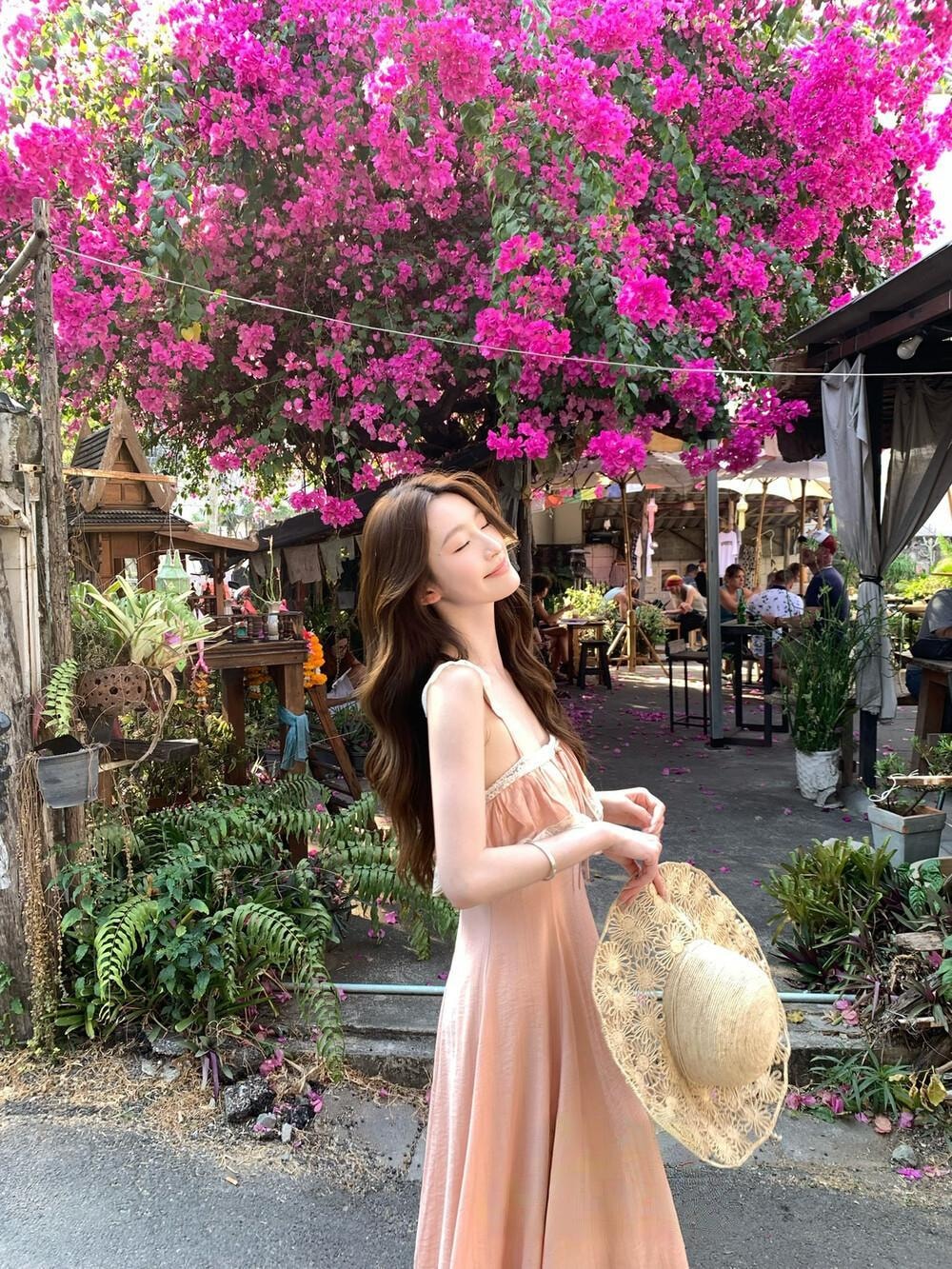 【加拿大直郵】 加拿大 SCENARIO 薔薇微風蕾絲長裙 S-M碼 粉紅色 粉紅色 S