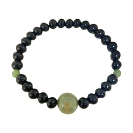 Sensoji Temple's praying for good luck and realizing the wish transfer bead ebony bracelet