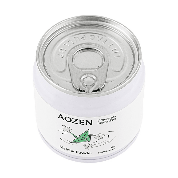 AOZEN 純抹茶粉 40g 杭州徑山抹茶【傳統日式蒸青工藝】【零糖100%純粹無添加極簡配方】【可製作抹茶拿鐵酸奶沖飲糕點烘焙等】 12