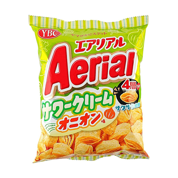 Aerial Sour Cream & Onion Chips, 2.29 oz【4-Layer Crispy Structure】