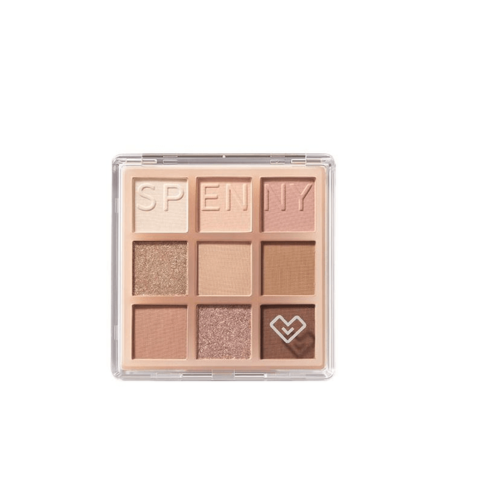 Pipene Nine Color Eyeshadow Palette - Brown Palette * 1 Piece