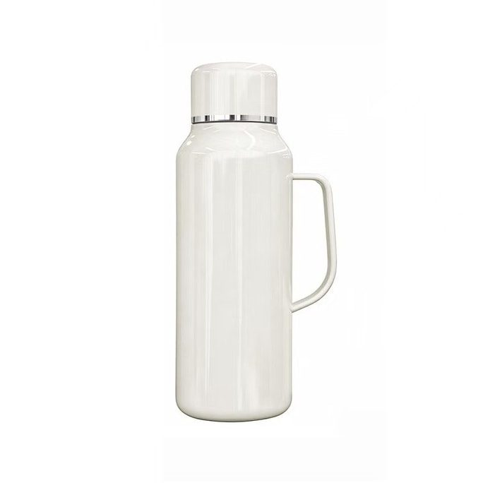 BUFFi5 JOY 316 Stainless Steel Thermal Teapot with Temperature Display, 1L, Off-White