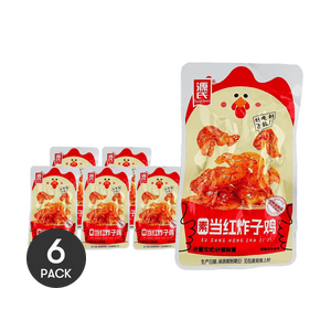 Latiao Dried Tofu Snacks Fried Chicken Flavor, 1.3 oz *6【6 Packs】
