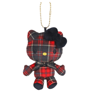 50th Anniversary Limited Edition Kitty Doll Keychain Charm, Red And Black Checkered Design, 1 piece Per pack