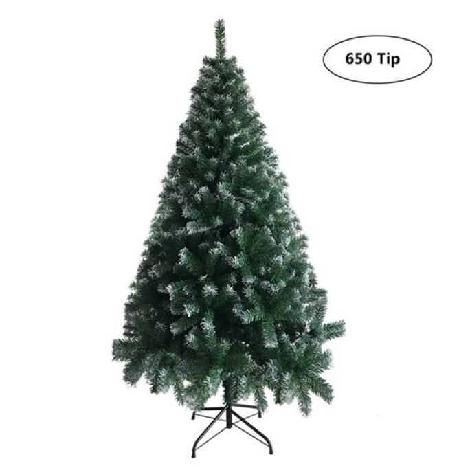 Green Spray White 6ft 650 Branch Christmas Tree 1