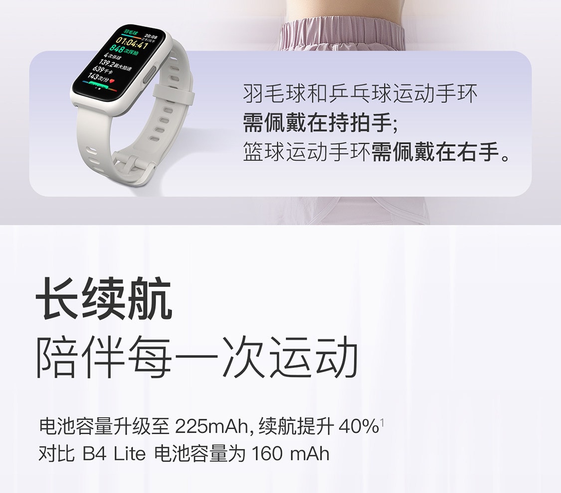 【中国直邮】 Keep 智能手环B5lite/智能手环专业训练羽毛球乒乓球篮球运动手环支付健身跑步心率睡眠监测游泳手环 黑色 一个装