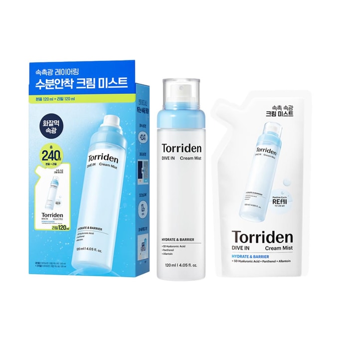 Dive In Low Molecular Hyaluronic Acid Cream Mist, 4.05 fl. oz. Refill Set, +Refill 4.05 fl. oz.