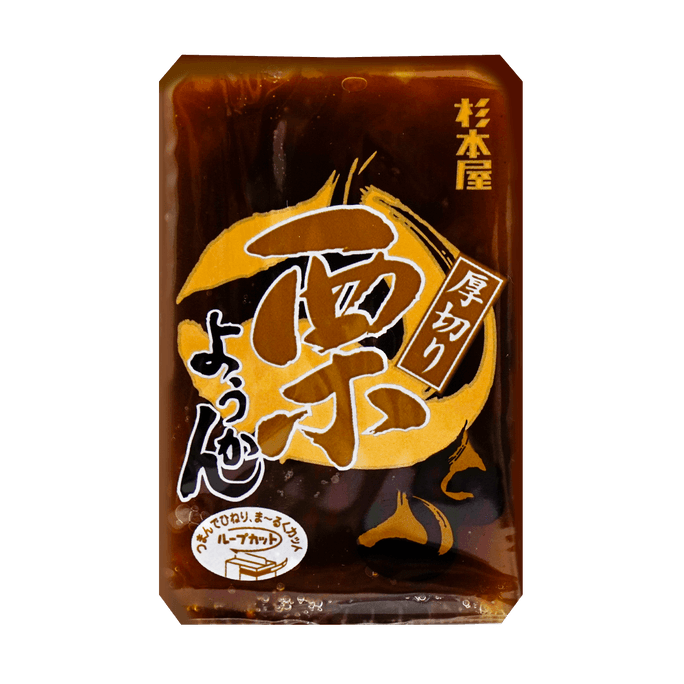 Yokan Red Bean Jelly,Chestnut Flavor,1.4 oz【Japanese Wagashi Dessert】 
