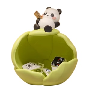 Panda Storage Ornament Luxury Lotus Craft Foyer Key Organizer New Home Art Decor 1pic