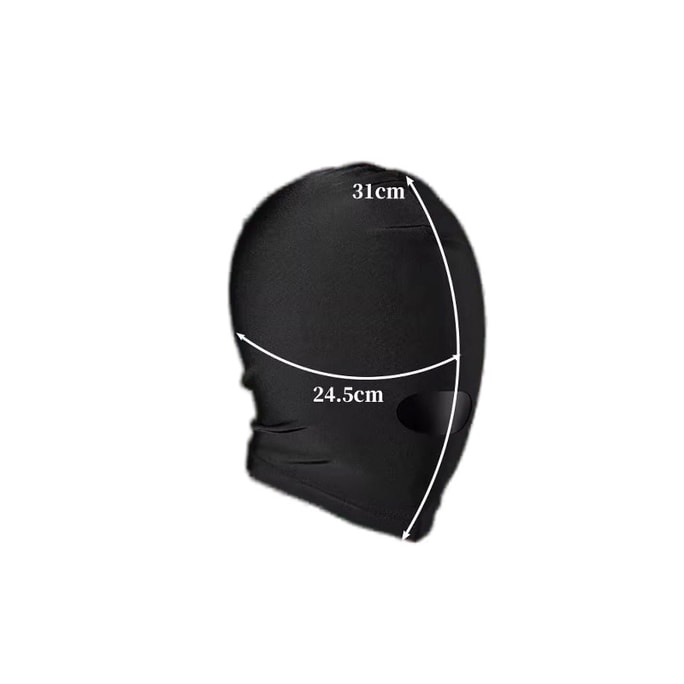 【中國直郵】 久愛 SM-情趣頭套 單孔黑色 1件 情趣用品 助愛工具 sm頭套 房事 調教 全臉面罩 露嘴 成人