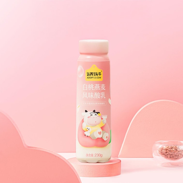 Yogurt Drink White Peach and Oat Flavor, 8.11 oz*10bottles【Nutritional High Protein】 4