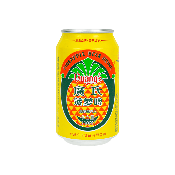【Non Alcoholic Drink】Guang's Pineapple Beer - Fruity Soda, 11.15fl oz