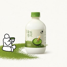 Sea Salt Rich Matcha Flavor Milk Tea 11.83 fl oz 【Fresh Mellow Tea Aroma】
