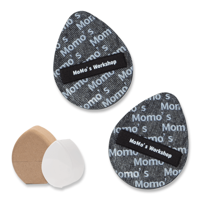 Denim Makeup SpongeDual-Texture Large Blending Puff for Liquid & Cream Foundation Reusable Soft Sponge 2pcs