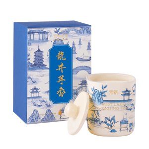West Lake Ten Scenes Longjing Series Scented Candle Blue and White Porcelain Fragrance Natural Soy Wax 200g