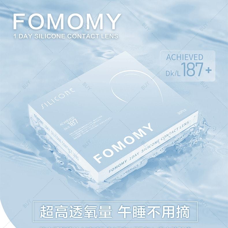 【日本美瞳/日本直郵】FOMOMY Silicone 日拋 近視 隱形眼鏡 透明片「透明色系」30片裝 度數-2.25(225)預定3-5天 DIA:14.0mm | BC:8.7mm