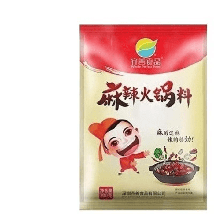 齐善食品 齐善素食素什锦火锅料素肉丸子佛家纯净麻辣味素火锅底料 200g*1袋