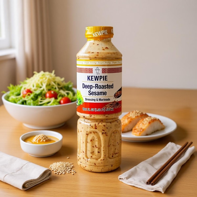 KEWPIE Japanese Deep-Roasted Sesame Dressing, fl oz【For