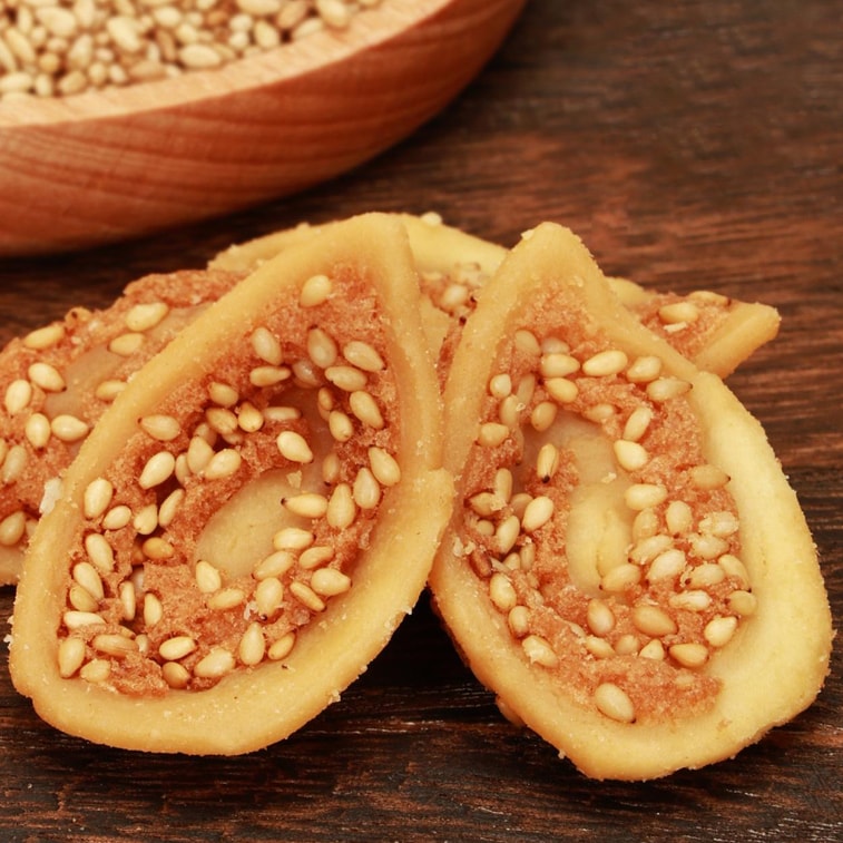 【中國直郵】大純豐 芝麻貓耳酥 貓耳朵脆片薯片 童年小零食餅乾 懷舊休閒小吃 手工鍋巴【濃醇酥脆 鹹甜芝麻香】 330g罐裝 7